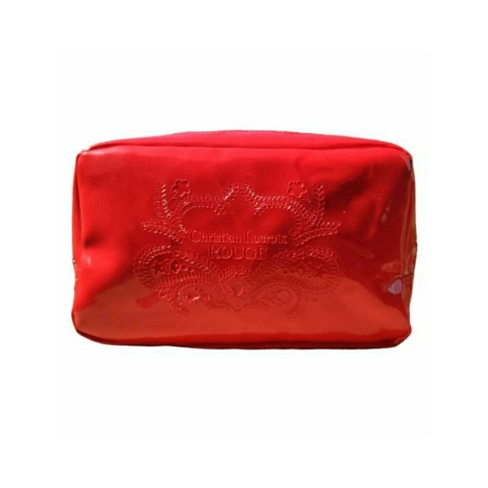 New Womens Christian LaCroix Rouge Avon Bold Red Makeup Tote Toiletries Bag